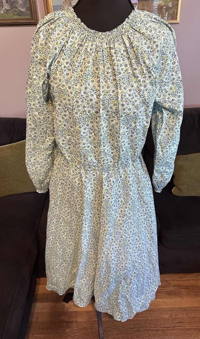 Soler UK Raquel Bea Peasant Knee Length Floral Dress Cottagecore Luxury New